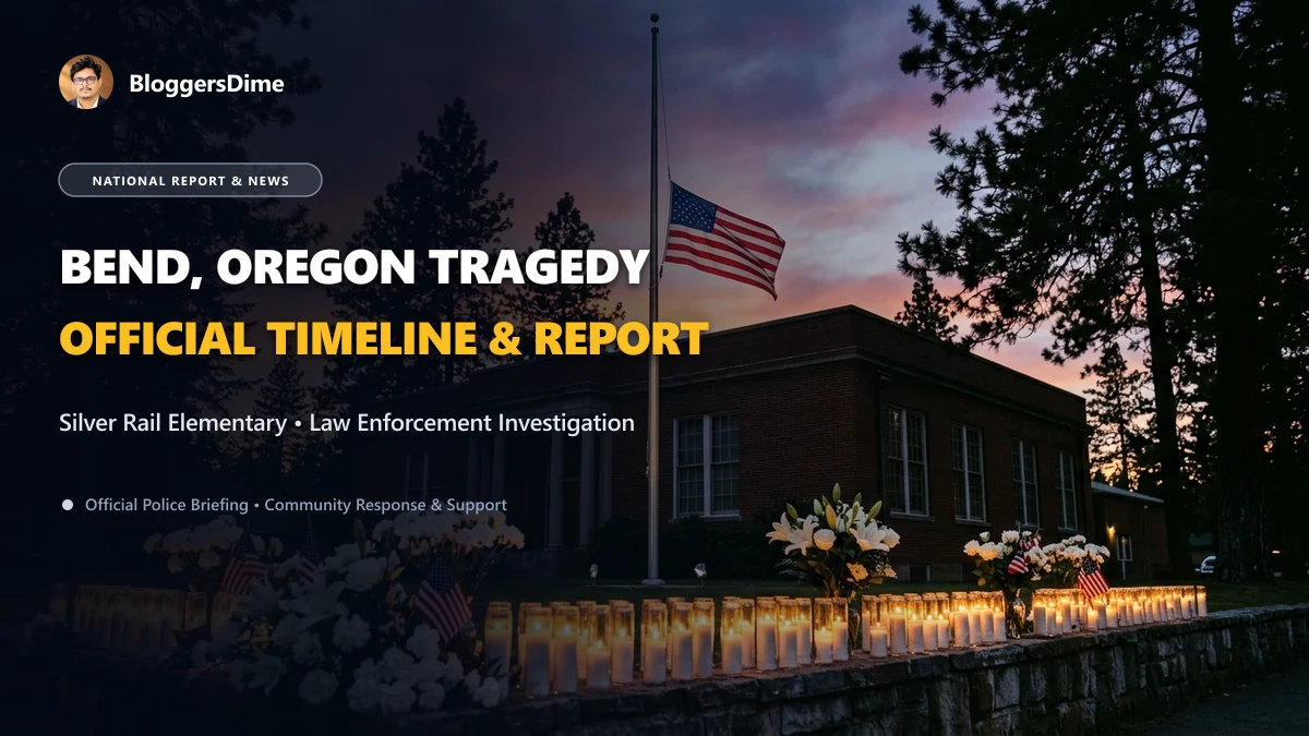 Bend Oregon School Tragedy Official Police Timeline and Community Memorial Editorial Banner