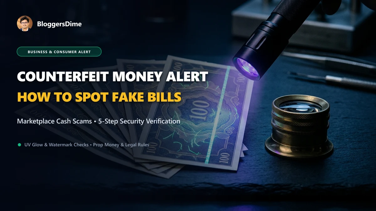 Counterfeit Money Alert How to Spot Fake Currency Security Features Editorial Banner