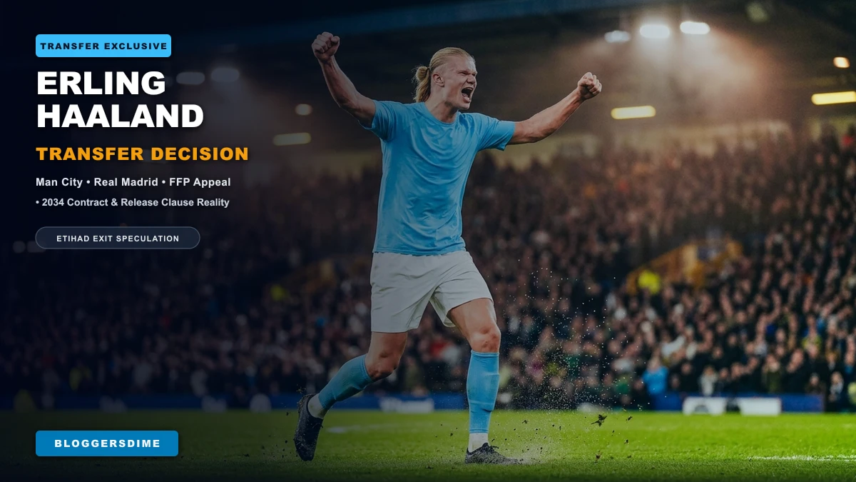 Erling Haaland Transfer Decision Manchester City Real Madrid FFP Appeal Editorial Banner
