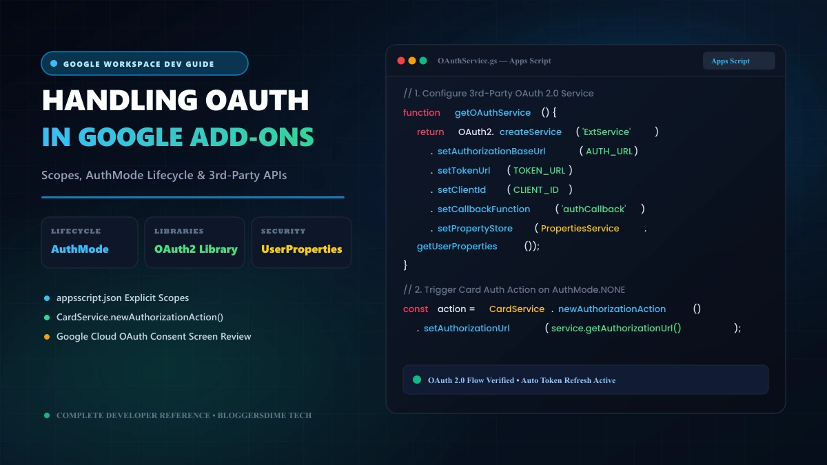 How to Handle OAuth Permissions in Google Add-ons: Complete Developer Guide with Apps Script Code