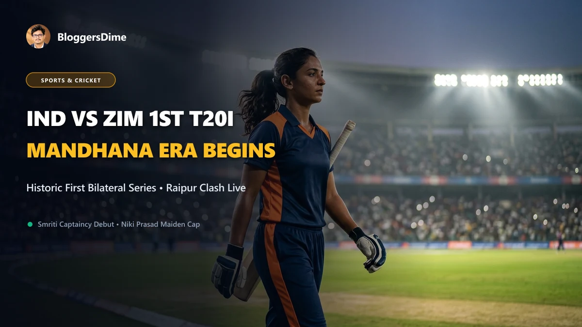 India vs Zimbabwe 1st T20I Smriti Mandhana Captaincy Debut Raipur Cricket Match Editorial Banner